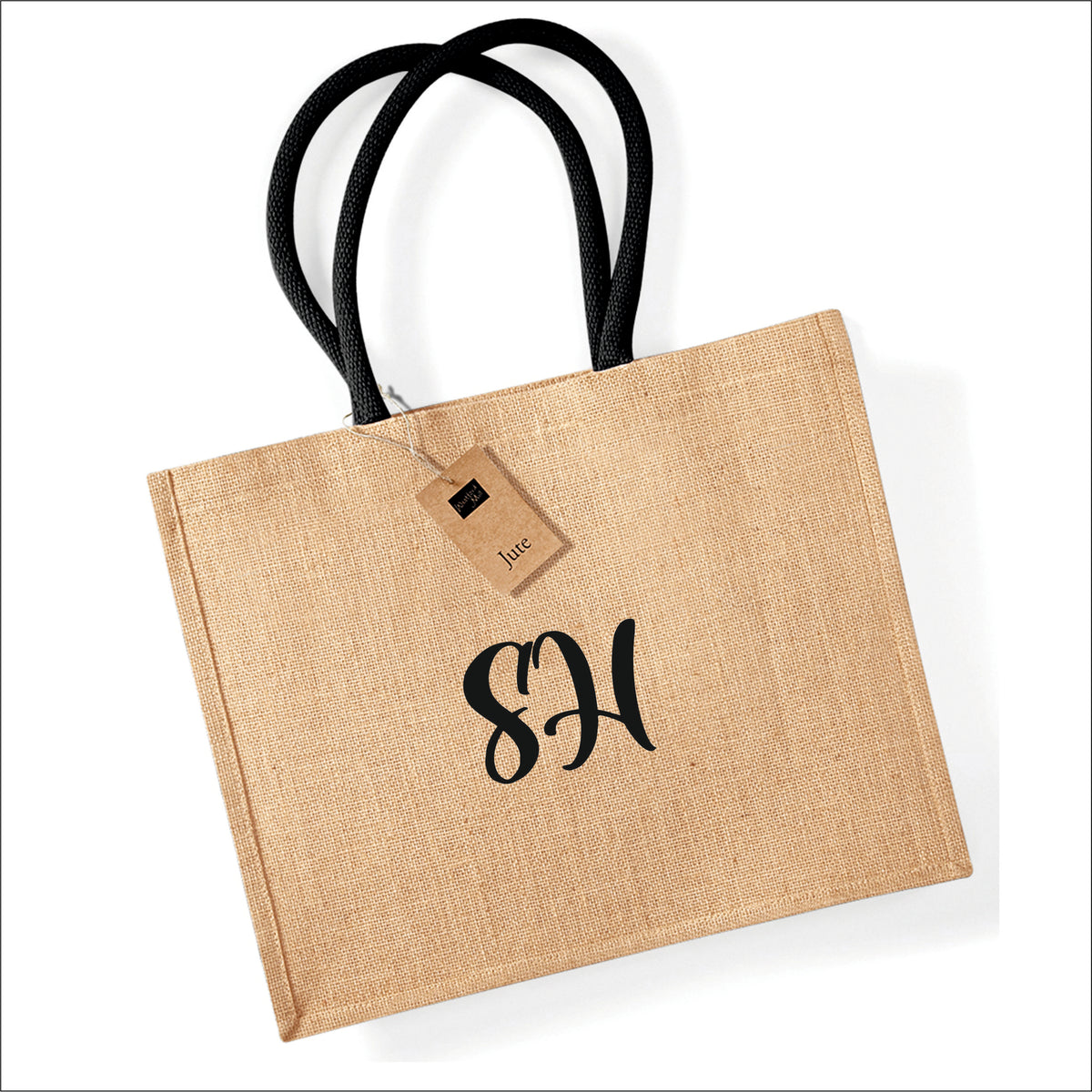 Personalised Jute Beach Bag