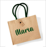 Personalised Jute Beach Bag